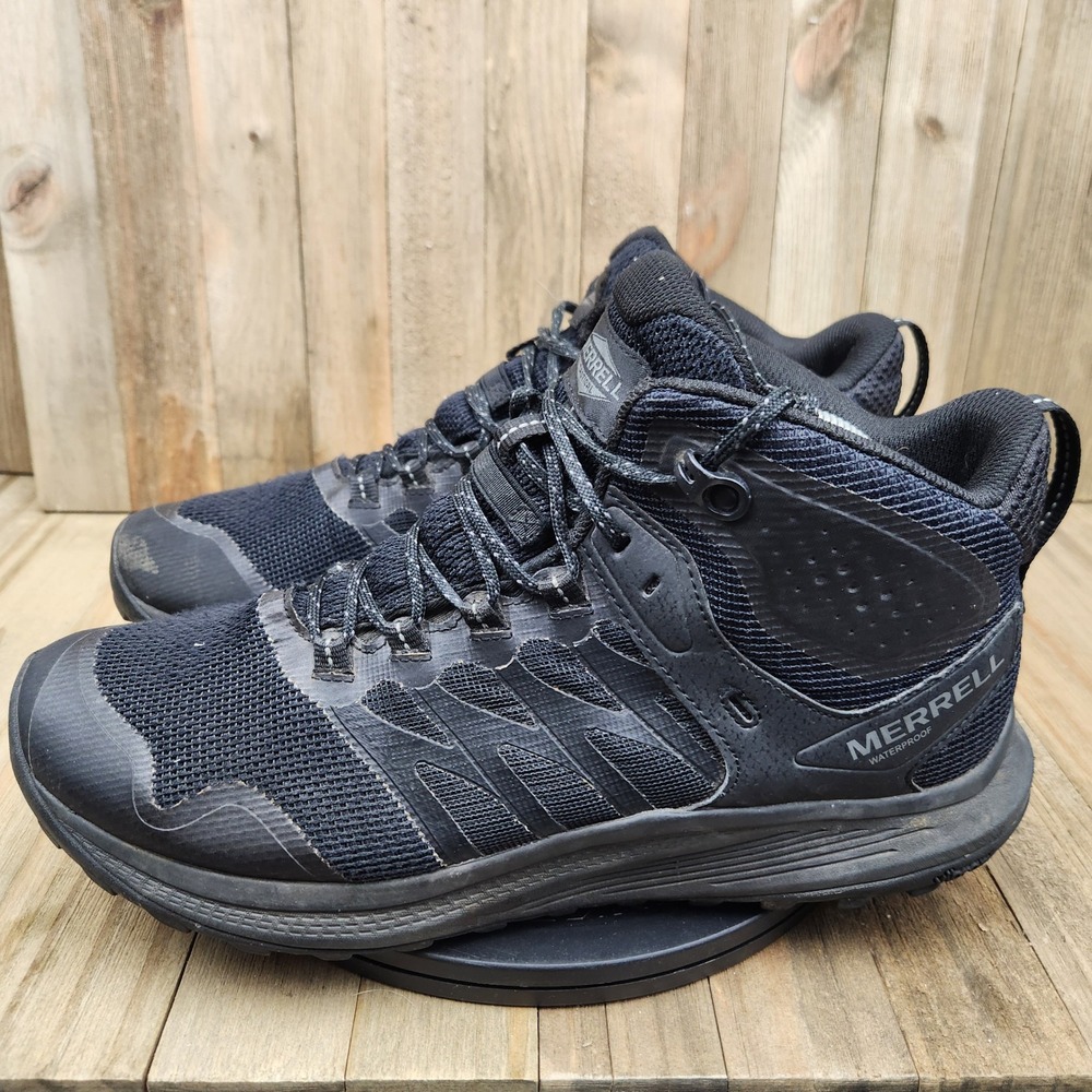 Merrell Nova 3 Tactical Mid Mens size 10.5 Waterproof Black Hiking Boots J005049